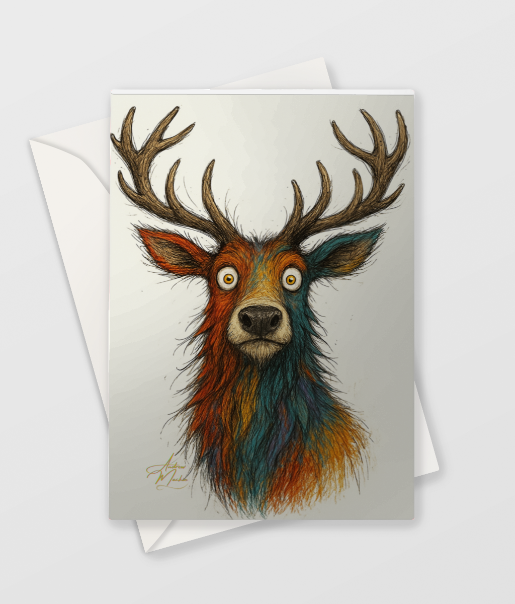 The Shocked Stag Geetings Card