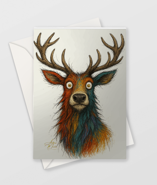 The Shocked Stag Geetings Card