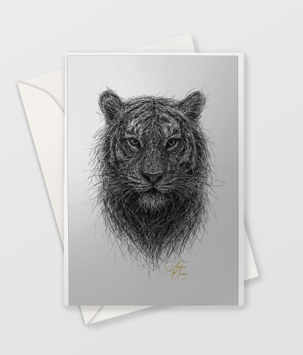 The Scribbled Tiger Greetings Card